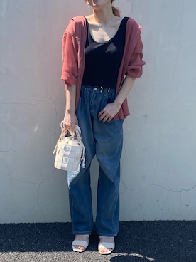 「ごきげんウィーク」｜「アイテム（ハンドバッグ）」を使った、haRunaさん（レディース・162cm）の春コーディネート