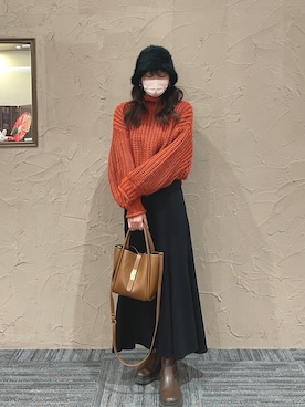 「apres jour（アプレジュール）のアイテム（帽子）」を使った、𝑛.さん（レディース・155cm）の冬コーディネート