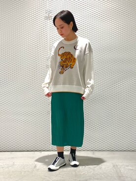 「zucca」｜「アイテム（スリッポン）」を使った、hagaさん（レディース・156cm）の冬コーディネート