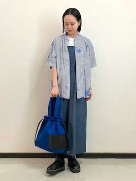 「アイテム（スリッポン）」を使った、hagaさん（レディース・156cm）の春コーディネート