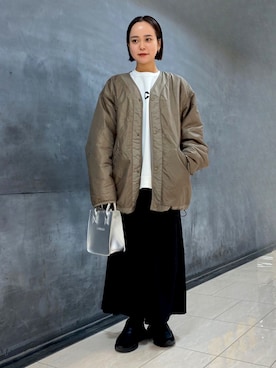 「Alpha Industries（アルファインダストリーズ）のアイテム」を使った、hagaさん（レディース・156cm）の秋コーディネート