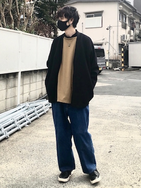 「BACK NUMBER（バックナンバー）のアイテム（スウェット）」を使った、YUSUKEさん（メンズ・174cm）の春コーディネート
