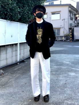 「NANO universe（ナノユニバース）のアイテム（スリッポン）」を使った、YUSUKEさん（メンズ・174cm）の秋コーディネート
