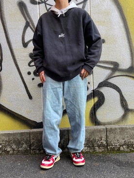 「Levi's（リーバイス）のアイテム（デニムパンツ、ブルー系）」を使った、tesshigramさん（メンズ・173cm）の冬コーディネート