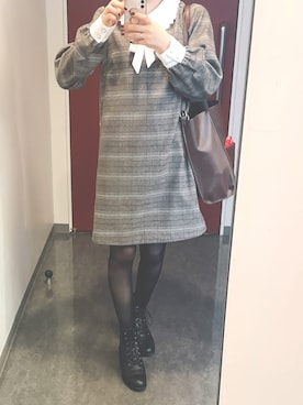 「one way（ワンウェイ）のアイテム（ワンピース/ドレス）」を使った、Maikoさん（レディース・158cm）の秋コーディネート