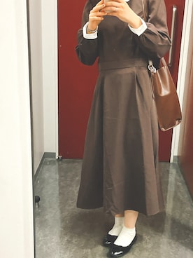 「大学生コーデ」｜「アイテム（ワンピース）」を使った、Maikoさん（レディース・158cm）の秋コーディネート