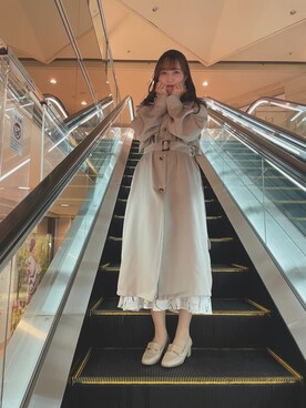 「GRL（グレイル）のアイテム（トレンチコート）」を使った、Nさん（レディース・166cm）の春コーディネート