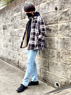 「American Eagle（アメリカンイーグル）のアイテム（ブルゾン）」を使った、natsukiさん（メンズ・177cm）の冬コーディネート