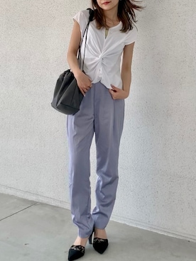 「Paul Stuart advance（ポールスチュアートアドバンス）のアイテム」を使った、Katieさん（レディース・155cm）の夏コーディネート