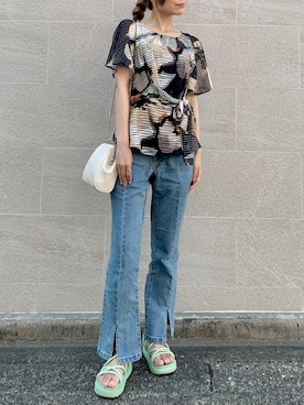 「FUN FROM FUN（ファンフロムファン）のアイテム」を使った、Katieさん（レディース・155cm）の春コーディネート
