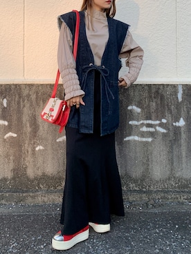 「FESSURA（フェスーラ）のアイテム」を使った、Katieさん（レディース・155cm）の秋コーディネート