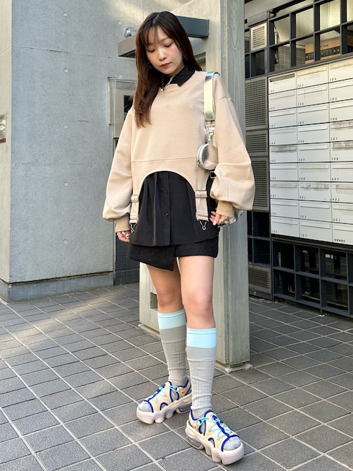 casane（カサネ）の「イレギュラーヘムプルオーバー（スウェット