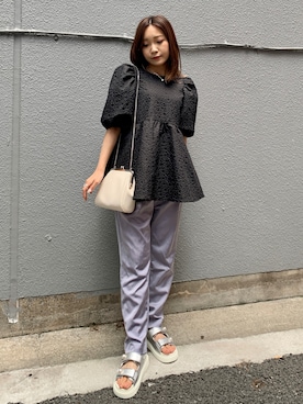 「macmoc（マックモック）のアイテム（シューズ）」を使った、Katieさん（レディース・155cm）の春コーディネート