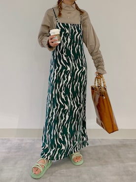 「Happy John（ハッピージョン）のアイテム（ワンピース/ドレス）」を使った、Katieさん（レディース・155cm）の春コーディネート