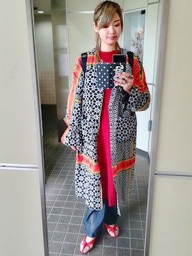 「チャイハネ（チャイハネ）のアイテム（ワンピース）」を使った、稲妻アスリートさん（レディース・165cm）の春コーディネート