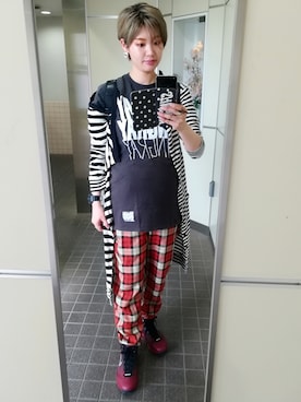 「STINGRAY（スティングレイ）のアイテム」を使った、稲妻アスリートさん（レディース・165cm）の夏コーディネート