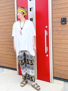 「ADOLFO DOMINGUEZ（アドルフォドミンゲス）のアイテム」を使った、稲妻アスリートさん（レディース・165cm）の夏コーディネート