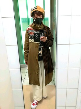 「チャイハネ（チャイハネ）のアイテム（その他アウター）」を使った、稲妻アスリートさん（レディース・165cm）の秋コーディネート