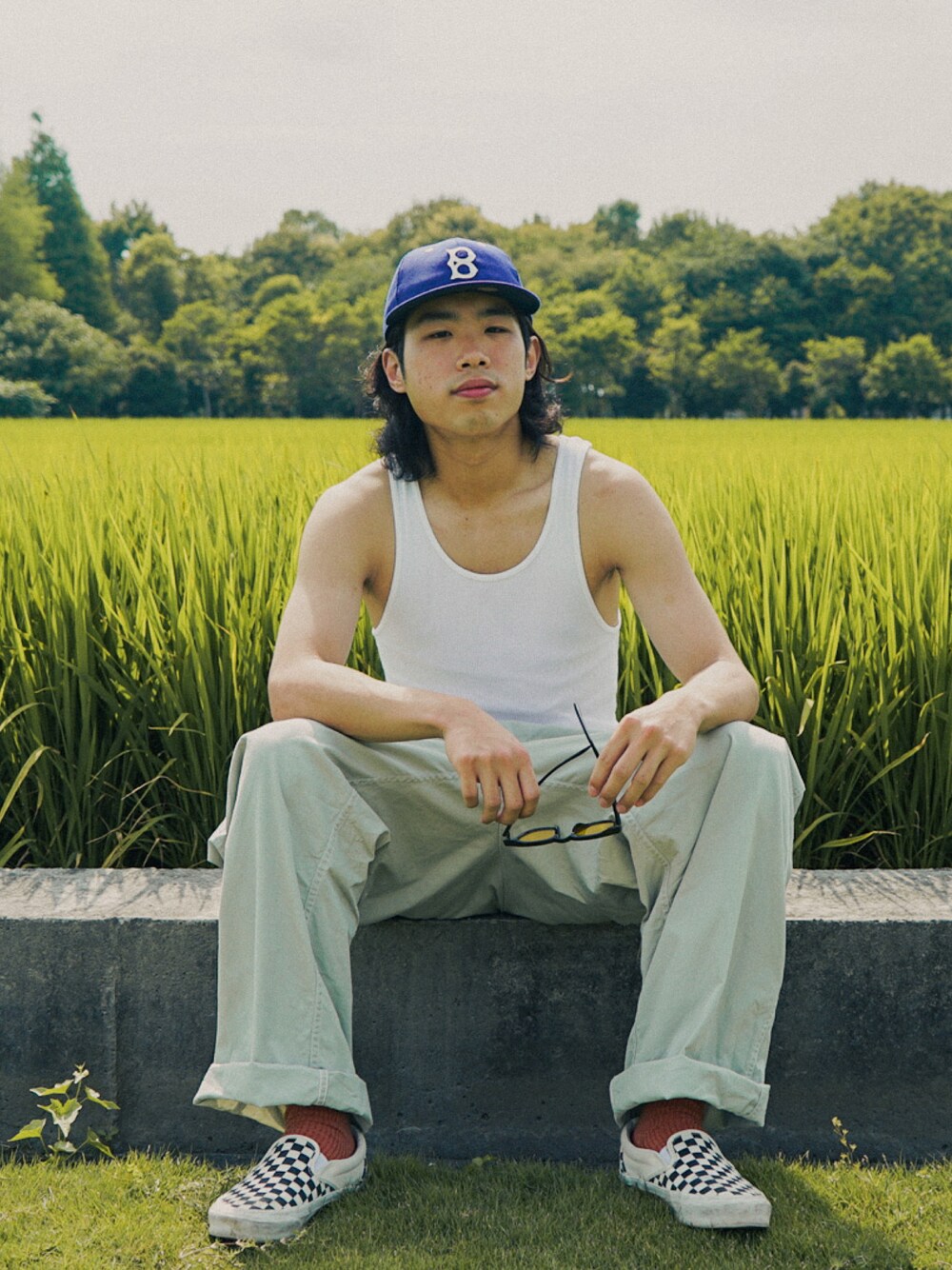 「FUDGEBOYのトラッドスタイル」｜「VANSのアイテム（シューズ、その他）」を使った、dannyfreshさん（メンズ・175cm）の春コーディネートの1枚目の写真