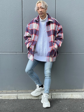 「NakedWolfe（ネイキッドウルフ）のアイテム」を使った、YusukeKitazawaさん（メンズ・177cm）の秋コーディネート