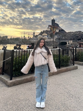 「アイテム（その他アウター、ホワイト系）」を使った、きちゃさん（レディース・155cm）の秋コーディネート