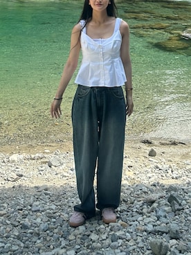 「ZARA（ザラ）のアイテム」を使った、kirichaさん（レディース・155cm）の夏コーディネート