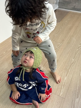 「BREEZE（ブリーズ）のアイテム（トップス）」を使った、curemuさん（レディース・80cm）の冬コーディネート