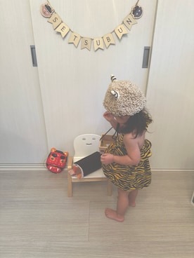 「DAISO（DAISO）のアイテム」を使った、curemuさん（レディース・80cm）の冬コーディネート