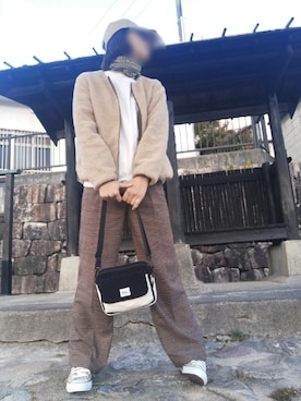 「Lee（リー）のアイテム（ボディバッグ/ウエストポーチ）」を使った、sakiiさん（レディース・165cm）の秋コーディネート