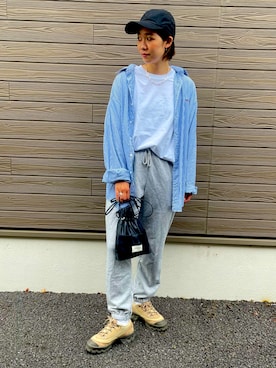 「beautiful people」｜「アイテム（スウェットパンツ）」を使った、kiyo_8888さん（レディース・166cm）の夏コーディネート