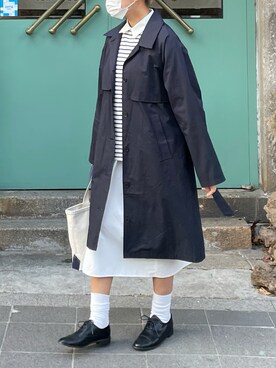 「韓国」｜「アイテム（トレンチコート）」を使った、진위흔 ヤニーさん（レディース・163cm）の冬コーディネート