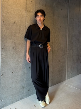 「ワイドスラックス」｜bun927bunさん（メンズ・180cm）の夏コーディネート