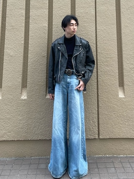 「70'sコーデ」｜「アイテム（ジャケット/アウター）」を使った、bun927bunさん（メンズ・180cm）の春コーディネート
