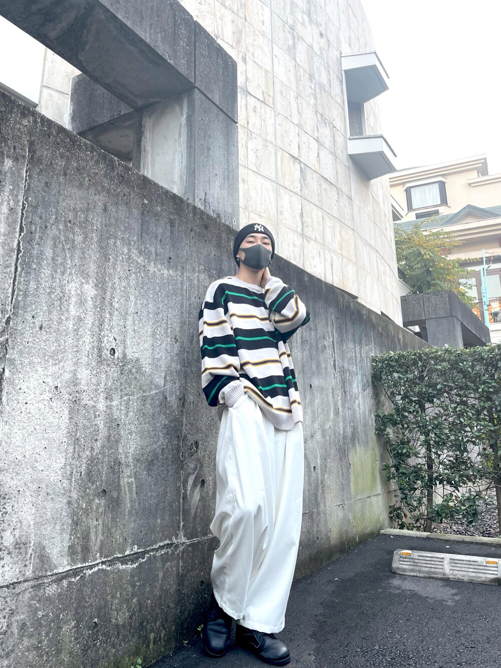 「WEGO、クリスマスに着たい服、冬のコーデ、ootd、NEW ERA」｜「ROTHCOのROTHCO （ロスコ） / ジャングルブーツ SPEED LACE BOOT コンバットブーツ（ブーツ、ブラック系）」を使った、bun927bunさん（メンズ・180cm）の冬コーディネートの1枚目の写真