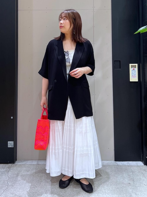 値下げ美品＊ADAM ET ROPE＊センターパイピング＊ツイードタイトスカート ADAM ET ROPÉ FEMME(アダム エ ロペ ファム) / パイピングライン