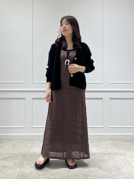 「クリーミーコットン」｜「アイテム（ワンピース/ドレス）」を使った、canaさん（レディース・163cm）の春コーディネート