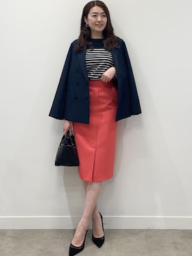 「ハイウエストスカート」｜「アイテム（ジャケット/アウター）」を使った、COUP DE CHANCE（STAFF)さん（レディース・165cm）の春コーディネート