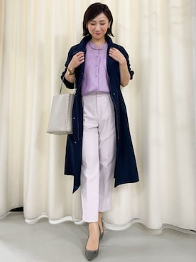 「ラベンダー」｜「アイテム（その他アウター）」を使った、COUP DE CHANCE（STAFF)さん（レディース・156cm）の春コーディネート