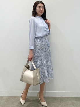 「プリントスカート」｜COUP DE CHANCE（STAFF)さん（レディース・165cm）の冬コーディネート