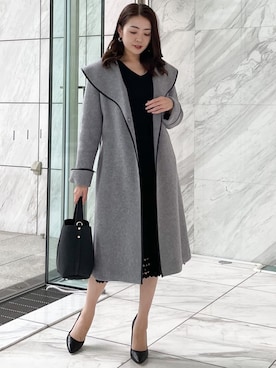 「パイピングコート」｜「アイテム（ワンピース/ドレス）」を使った、COUP DE CHANCE（STAFF)さん（レディース・165cm）の秋コーディネート