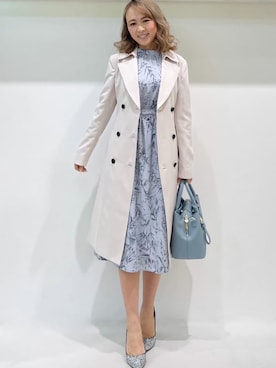 「ブルーワンピース」｜「アイテム（ワンピース/ドレス）」を使った、COUP DE CHANCE（STAFF)さん（レディース・153cm）の春コーディネート