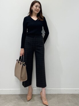 「Vネック」｜COUP DE CHANCE（STAFF)さん（レディース・165cm）の秋コーディネート