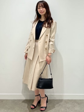 「COUP DE CHANCE（クードシャンス）の◆【２way】ミニメッシュトートバッグ（ショルダーバッグ）」を使った、COUP DE CHANCE（STAFF)さん（レディース・159cm）の春コーディネート