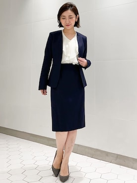 「春スーツ」｜COUP DE CHANCE（STAFF)さん（レディース・156cm）の春コーディネート
