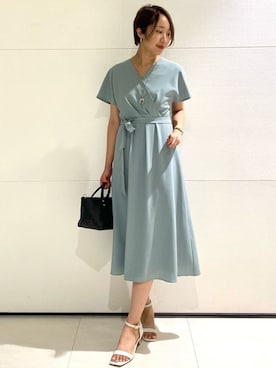 「カシュクールワンピース」｜COUP DE CHANCE（STAFF)さん（レディース・166cm）の夏コーディネート