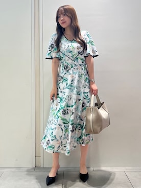 「袖ありワンピ」｜COUP DE CHANCE（STAFF)さん（レディース・160cm）の夏コーディネート