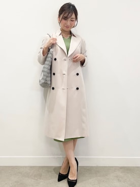 「オフィススタイル」｜「アイテム（トレンチコート）」を使った、COUP DE CHANCE（STAFF)さん（レディース・156cm）の春コーディネート
