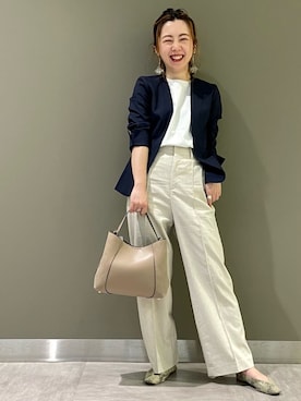 「春カラー」｜「アイテム（スーツジャケット）」を使った、COUP DE CHANCE（STAFF)さん（レディース・159cm）の春コーディネート