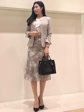 「春カラー」｜「アイテム（スーツジャケット）」を使った、COUP DE CHANCE（STAFF)さん（レディース・167cm）の春コーディネート