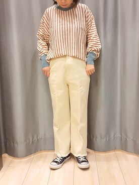 「Green　Parks（グリーンパークス）のアイテム（その他パンツ）」を使った、miuracoさん（レディース・151cm）の春コーディネート